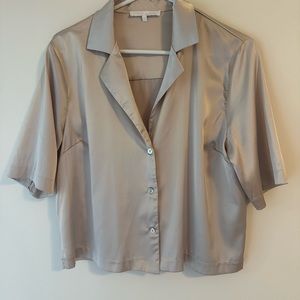 Champagne button up blouse